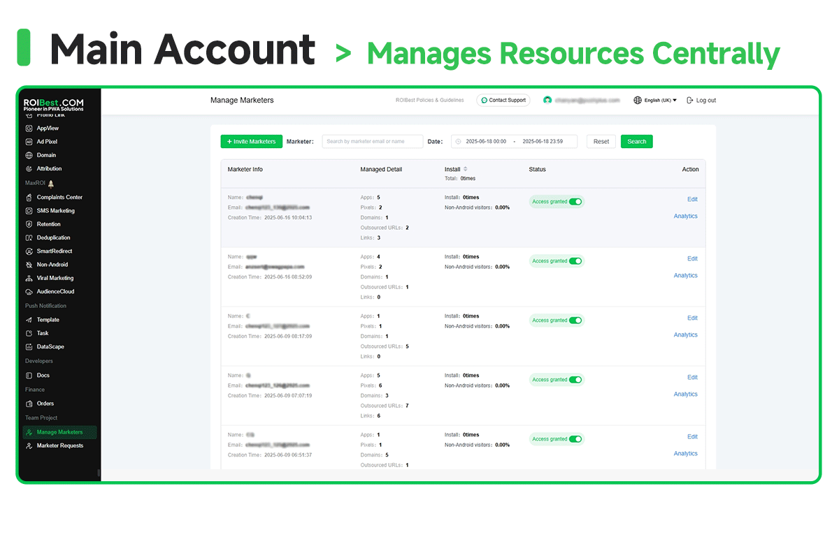 New Sub-Account Feature Live on ROIBest PWA — Fine-Tuned Control for Smarter ROI — inline image