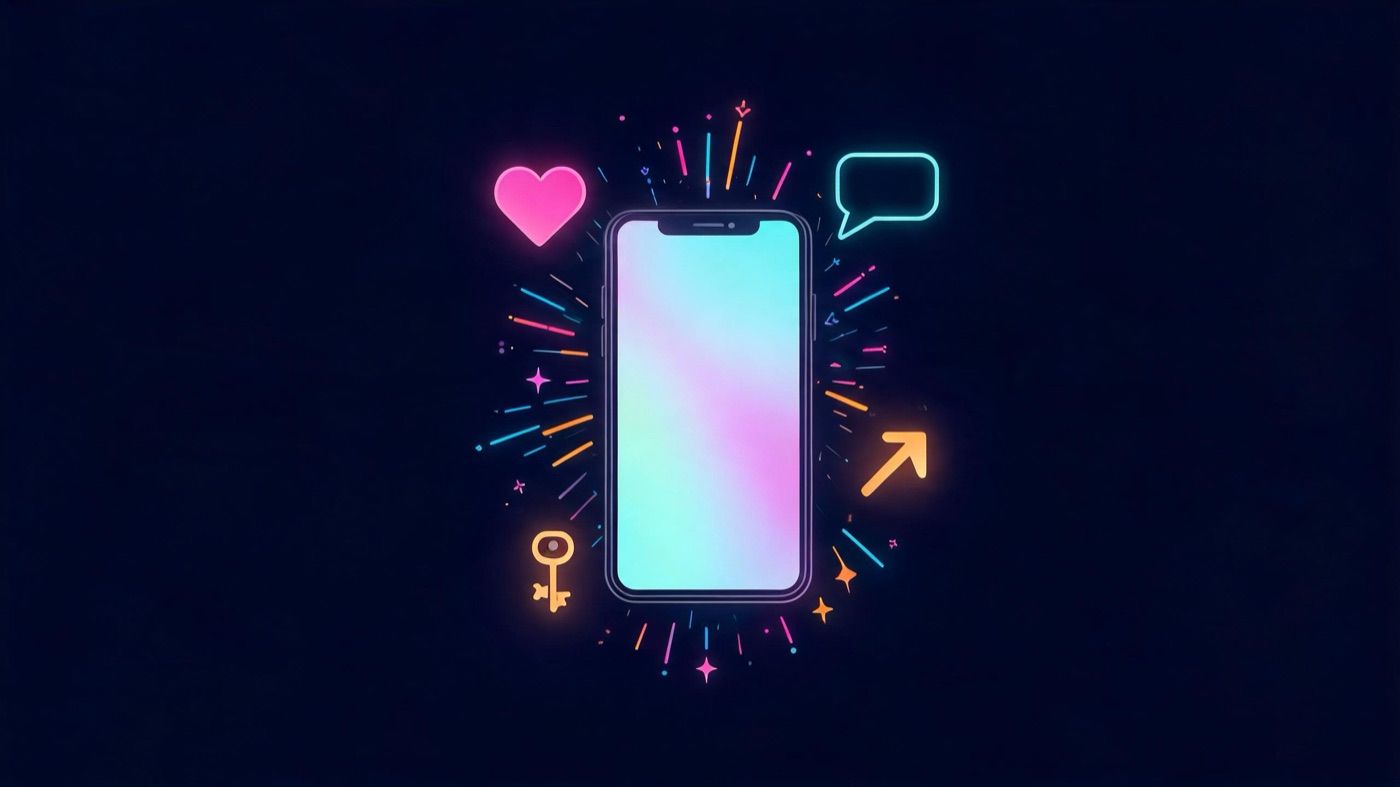 Abstract illustration of an organic TikTok video post being boosted into a paid Spark Ad with engagement icons