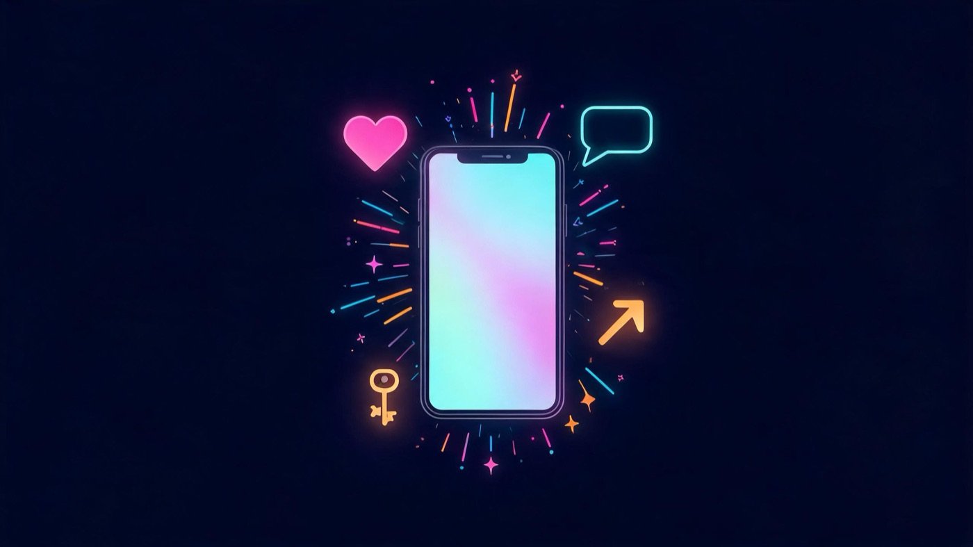 Abstract illustration of an organic TikTok video post being boosted into a paid Spark Ad with engagement icons
