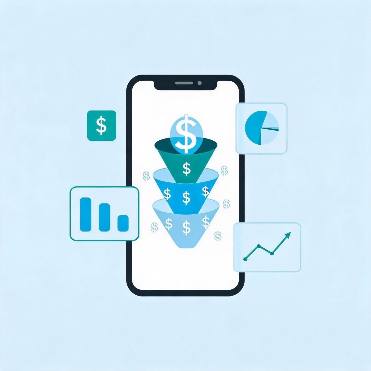 Mobile attribution pricing 2026 — analytics dashboard and cost comparison illustration