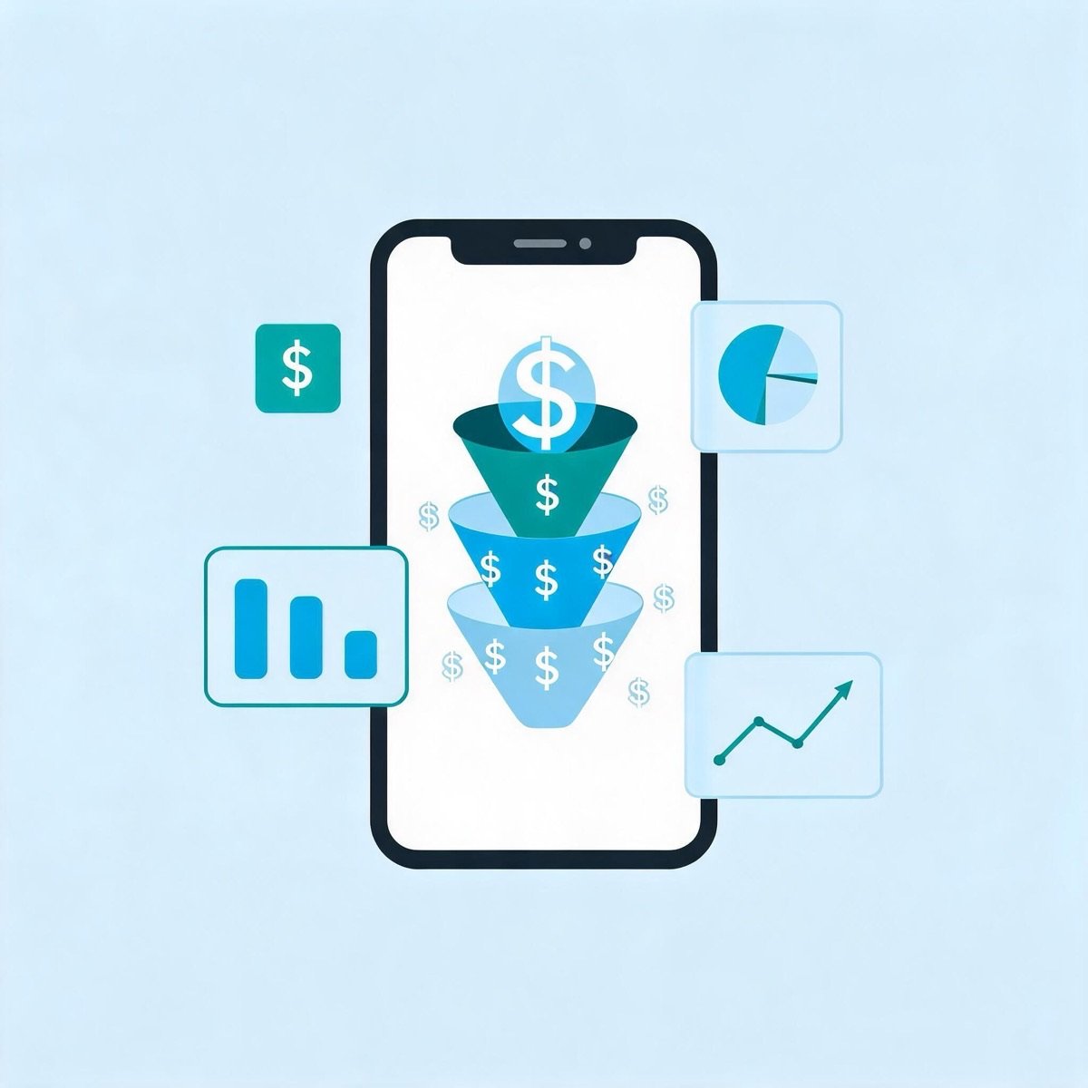 Mobile attribution pricing 2026 — analytics dashboard and cost comparison illustration