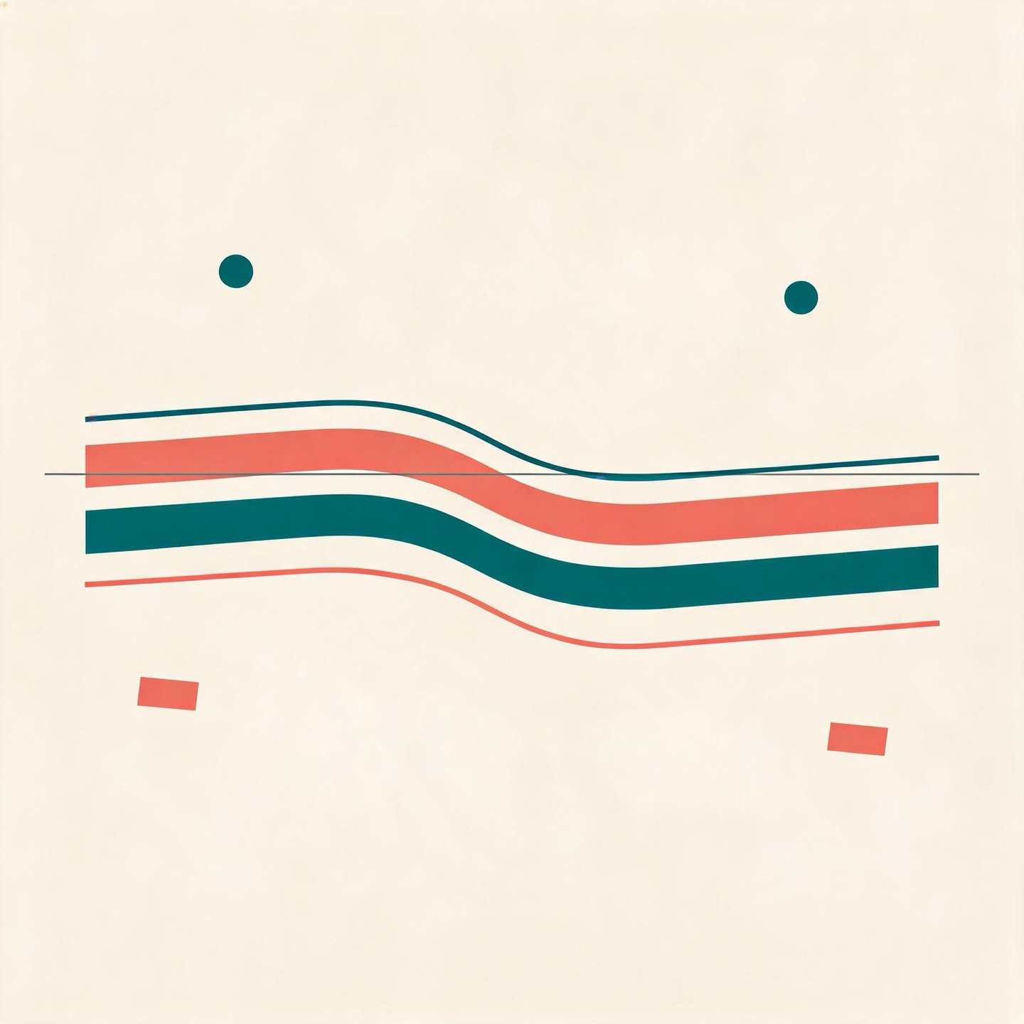 Abstract illustration of several payment rails of different widths crossing a border line