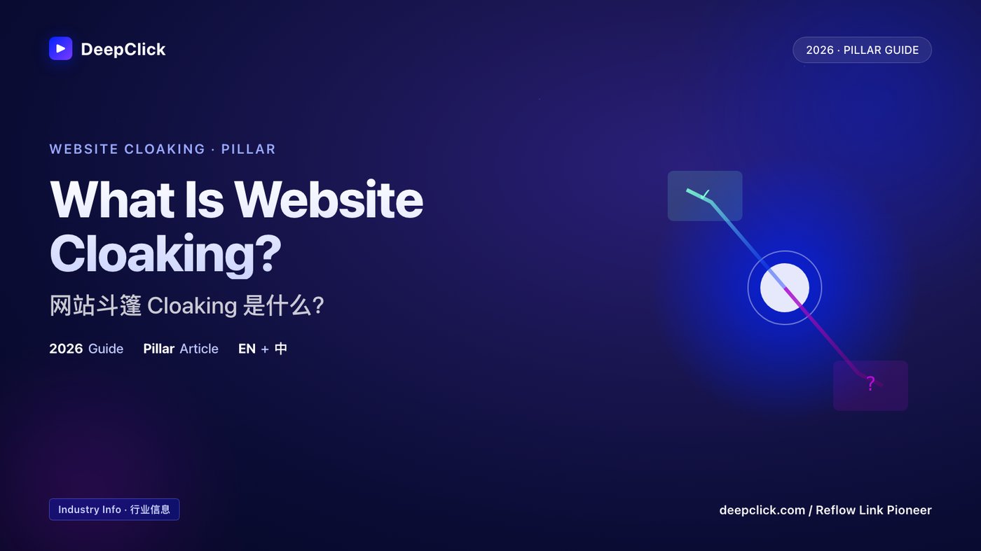 Website cloaking pillar cover · 合规分流 vs 黑帽斗篷