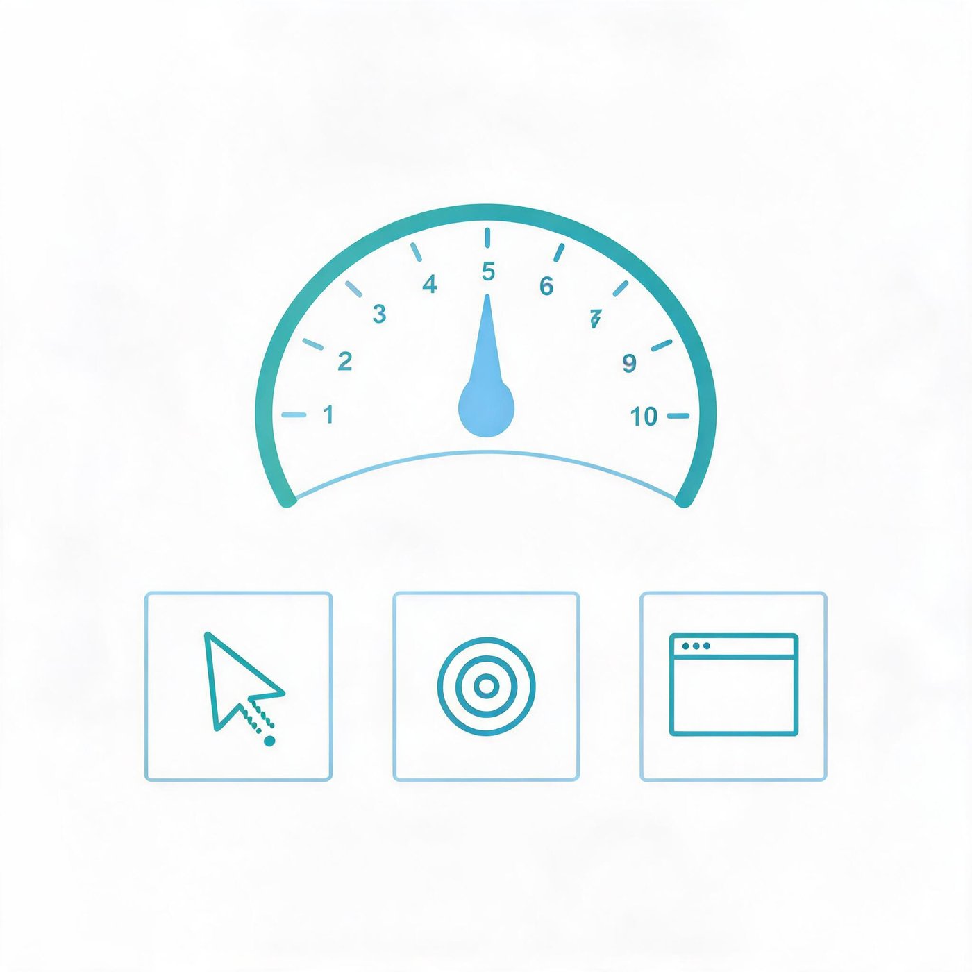 Google Ads Quality Score gauge with expected CTR, ad relevance and landing page experience icons