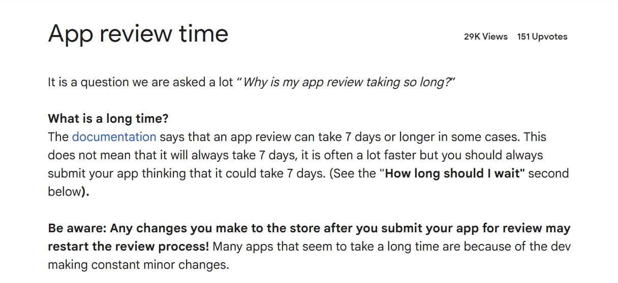 Google Play 审核时长与3项应对方案 — inline image