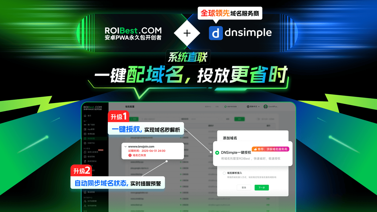 ROIBest 携手 DNSimple：加速 PWA 部署与广告投放的域名解析自动化方案 — inline image